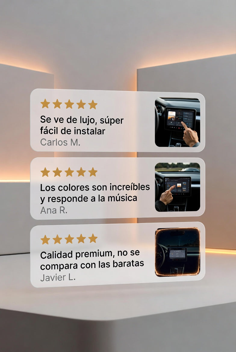 Luces Interior Carro LED RGB Audiorrítmicas